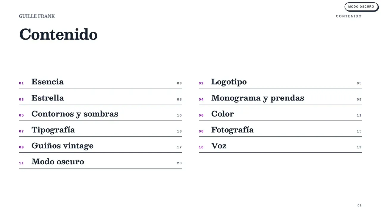 Manual de identidad, página 2