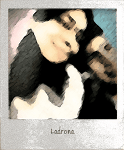 Imagen de Guille Frank con leyenda "Ladrona"